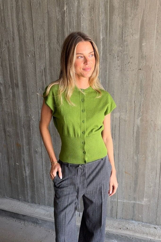 ModströM - Bernadettemd Vest 59204 - 2289 - Twist Of Lime Strikbluser 