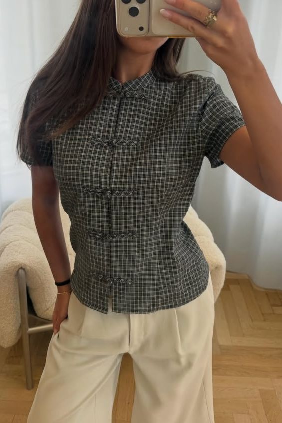 ModströM - Tikkamd Top 59967 - 13071 - Bristol Black Check Toppe 