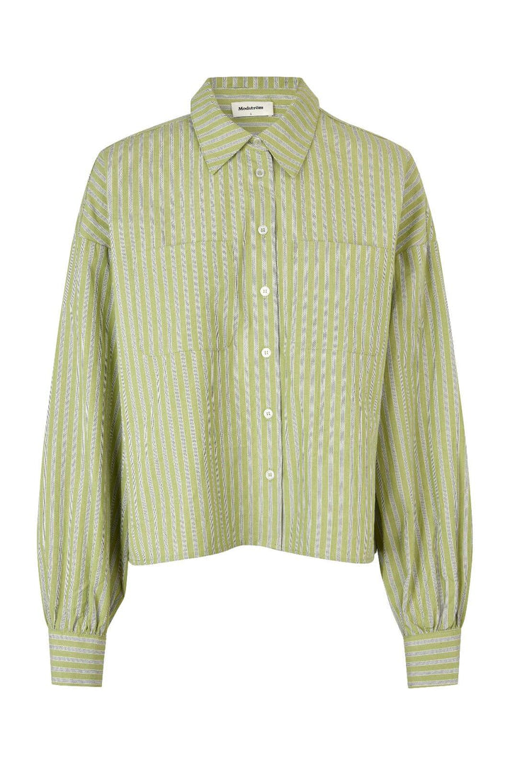 Modström - Umekomd Shirt 58972 - 11251 - Tarragon Stripe Skjorter 
