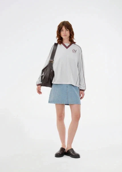 Modström - Uniquemd Ls T-Shirt 59294 - 7001 - Grey Sand T-shirts 