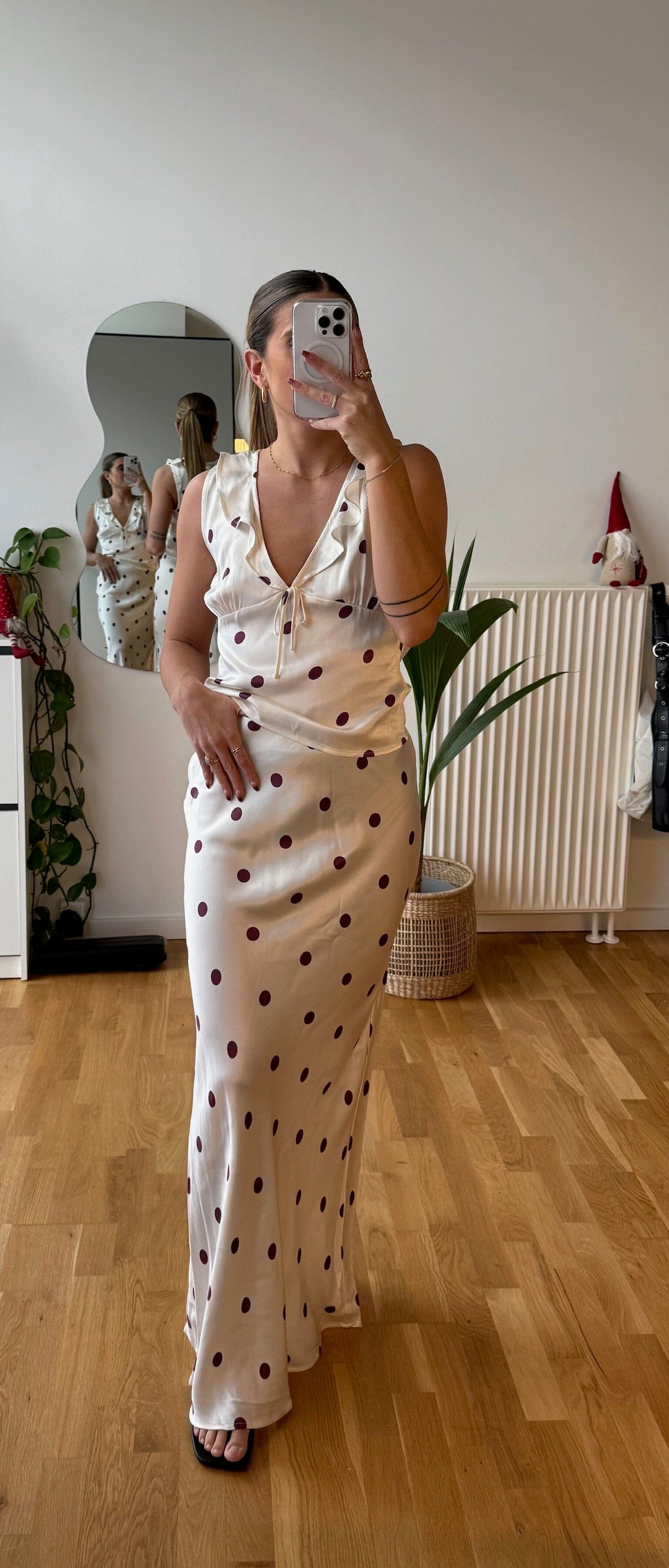 Modström - Vanjamd Print Top 58990 - 13634 - Wineberry Dot Toppe 