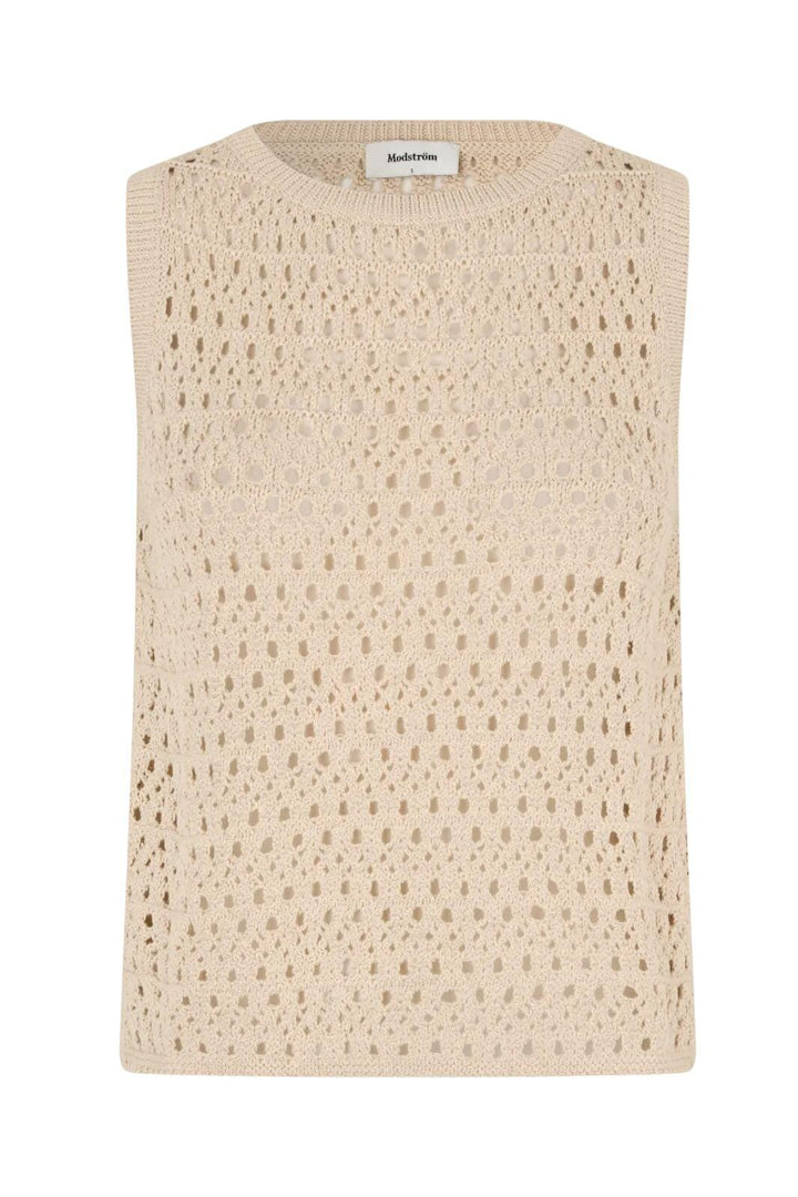 Modström - Vestermd Top 59056 - 100 - Summer Sand Strikbluser 