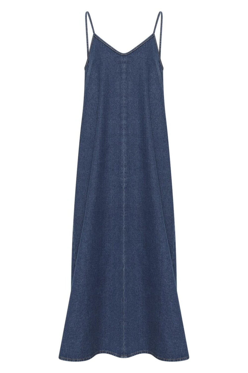 Moss Copenhagen - Mschjolene Elena Strap Dress 19039 - Mid Blue Wash Kjoler 