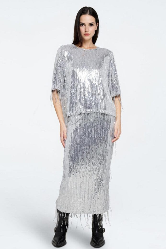 Moves by Minimum - Lubinu Skirt 4451 231444451 - 1020 - Silver