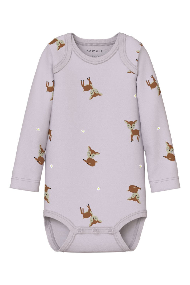 Name It - Nbfbody Ls Deer - 4979482 Lilac Marble W/ Jet Stream + Lavender Gray