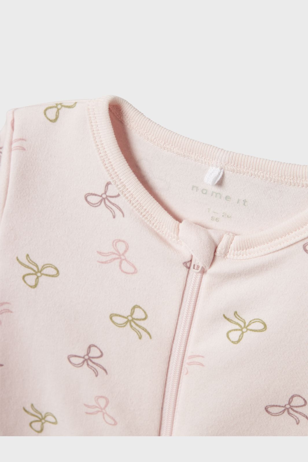 Name It - Nbfnightsuit Zip Ff Pink Bow - 4737074 Barely Pink