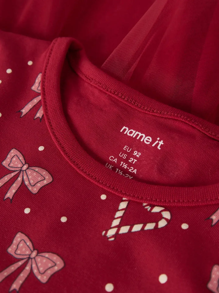 Name It - Nbfri Ls Dress - 4846344 Jester Red Kjoler 