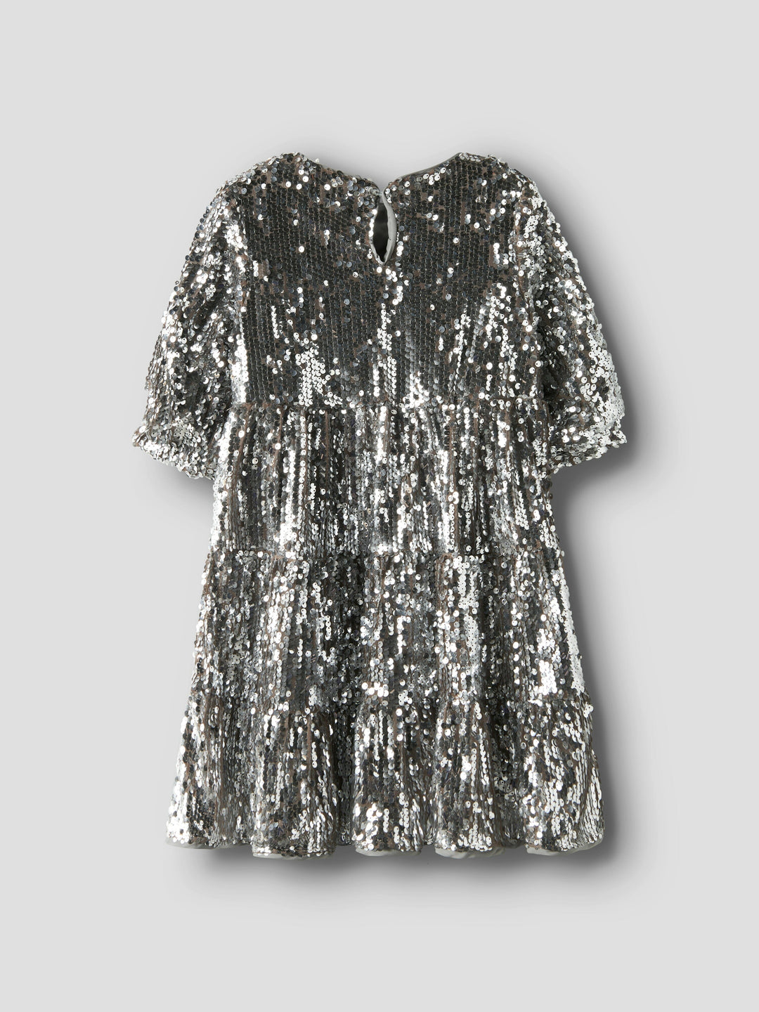 Name It - Nkfriscing 3/4 Sl Dress - 4874447 Silver Kjoler 