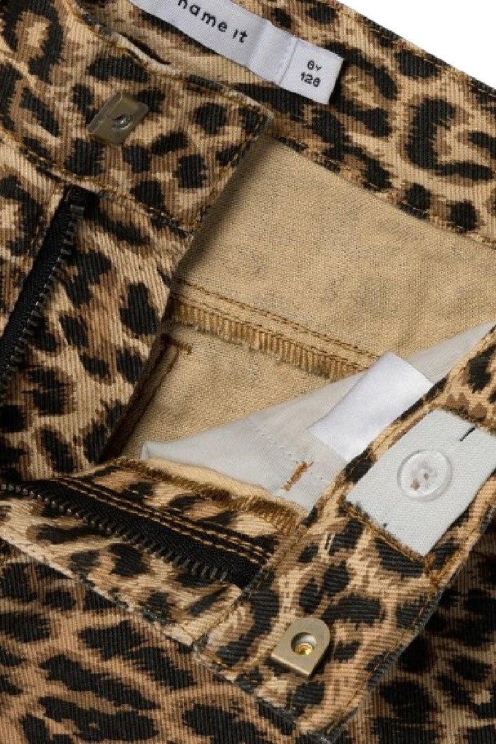 Name It - Nkfrose Twi Long Shorts 4444-Td F - 4854983 Silver Mink Leopard