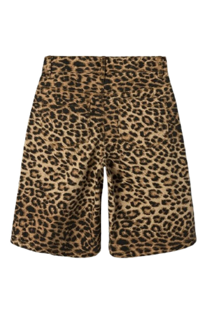 Name It - Nkfrose Twi Long Shorts 4444-Td F - 4854983 Silver Mink Leopard