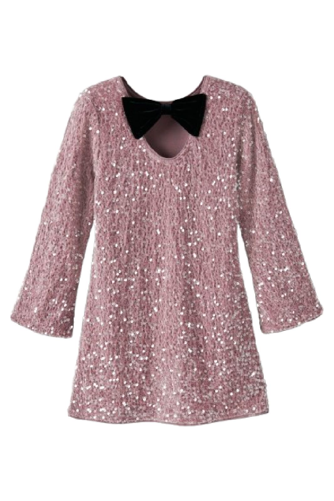 Name It - Nkfrusitta Ls Dress - 4887024 Keepsake Lilac Black Bow