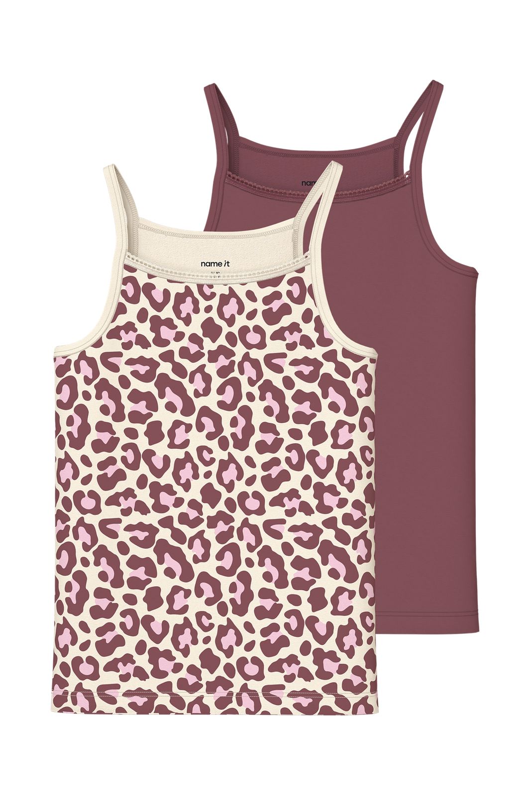 Name It - Nkfstrap Top Leo - 5112463 Antique White W/ Wild Ginger