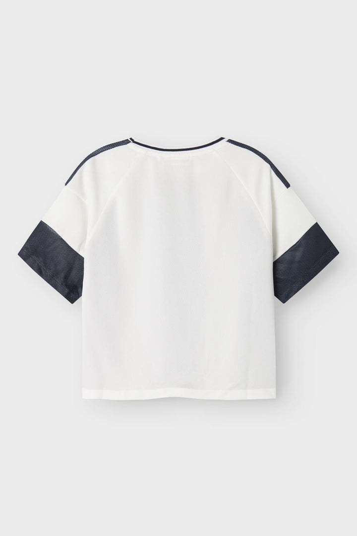Name It - Nkmdonnol Ss Rlx Top - 4714404 Navy Blazer Bright White