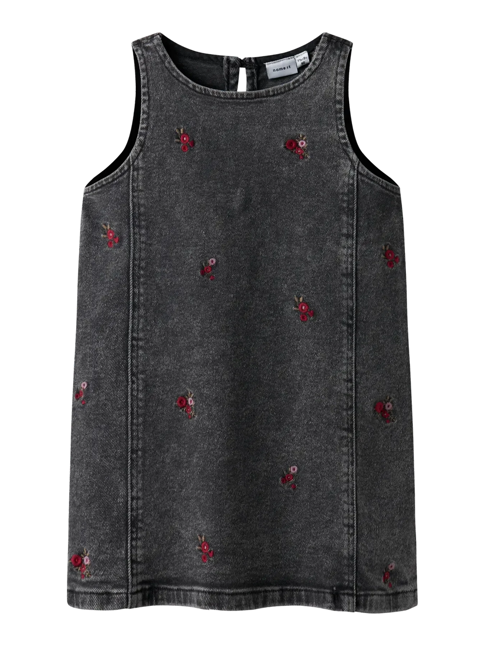 Name It - Nmfbrynn Emb Spencer 2006-Fr - 4872581 Medium Grey Denim Flower Emb Kjoler 