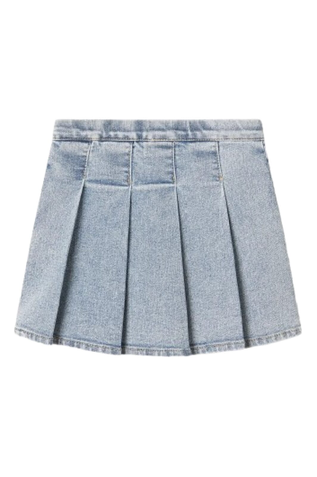 Name It - Nmfdebi Short Pleat Skirt 4064-Ft - 4764378 Light Blue Denim
