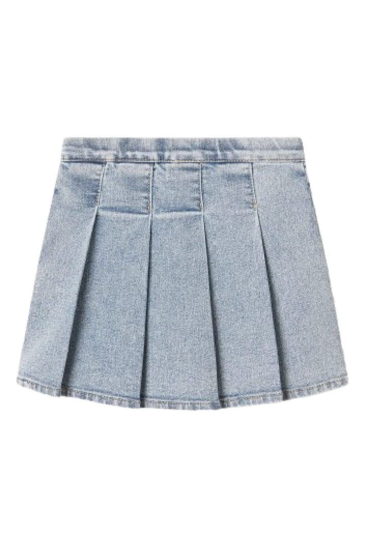 Name It - Nmfdebi Short Pleat Skirt 4064-Ft - 4764378 Light Blue Denim