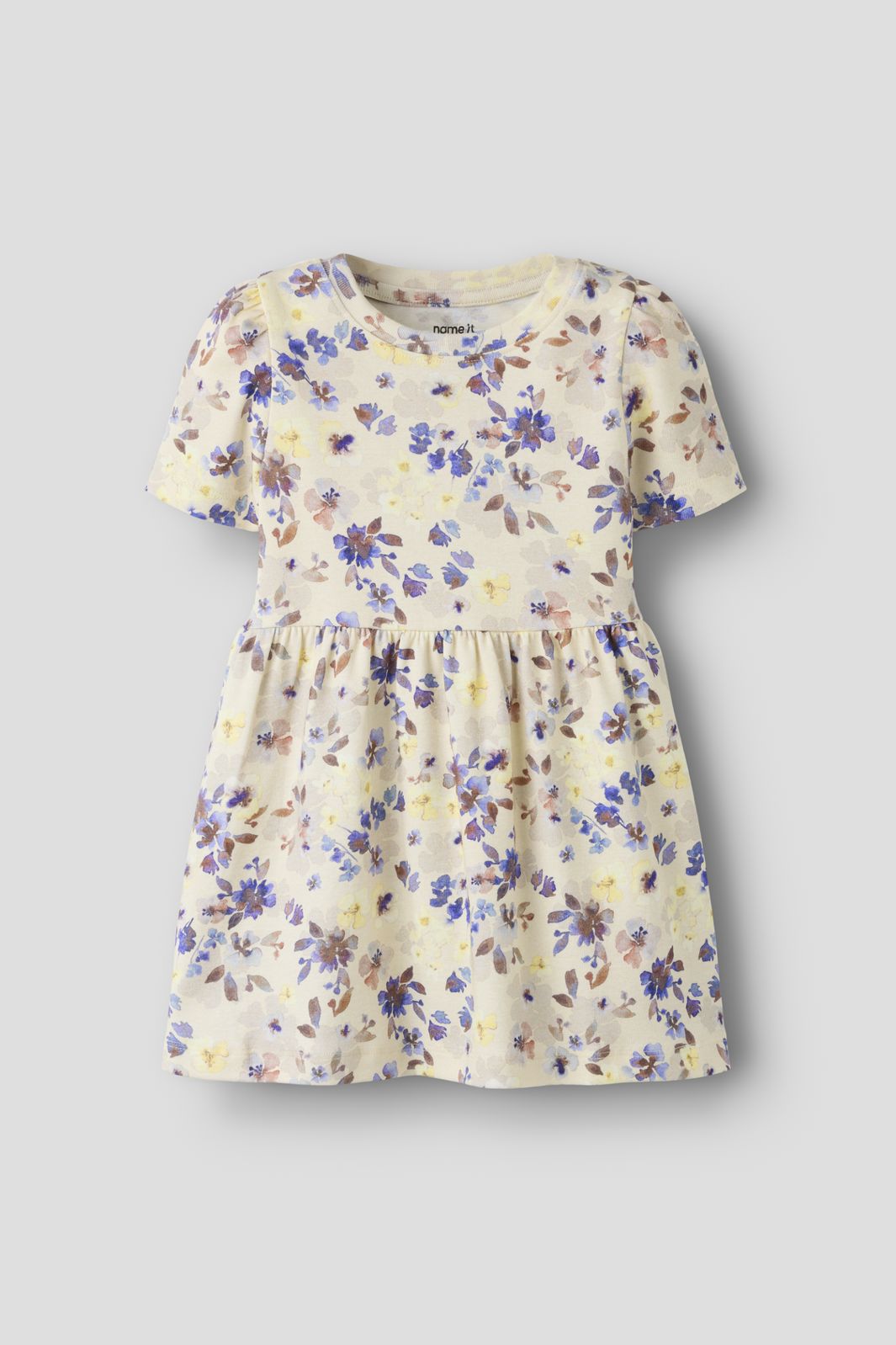 Name It - Nmfflora Ss Dress - 5102562 Almond Milk