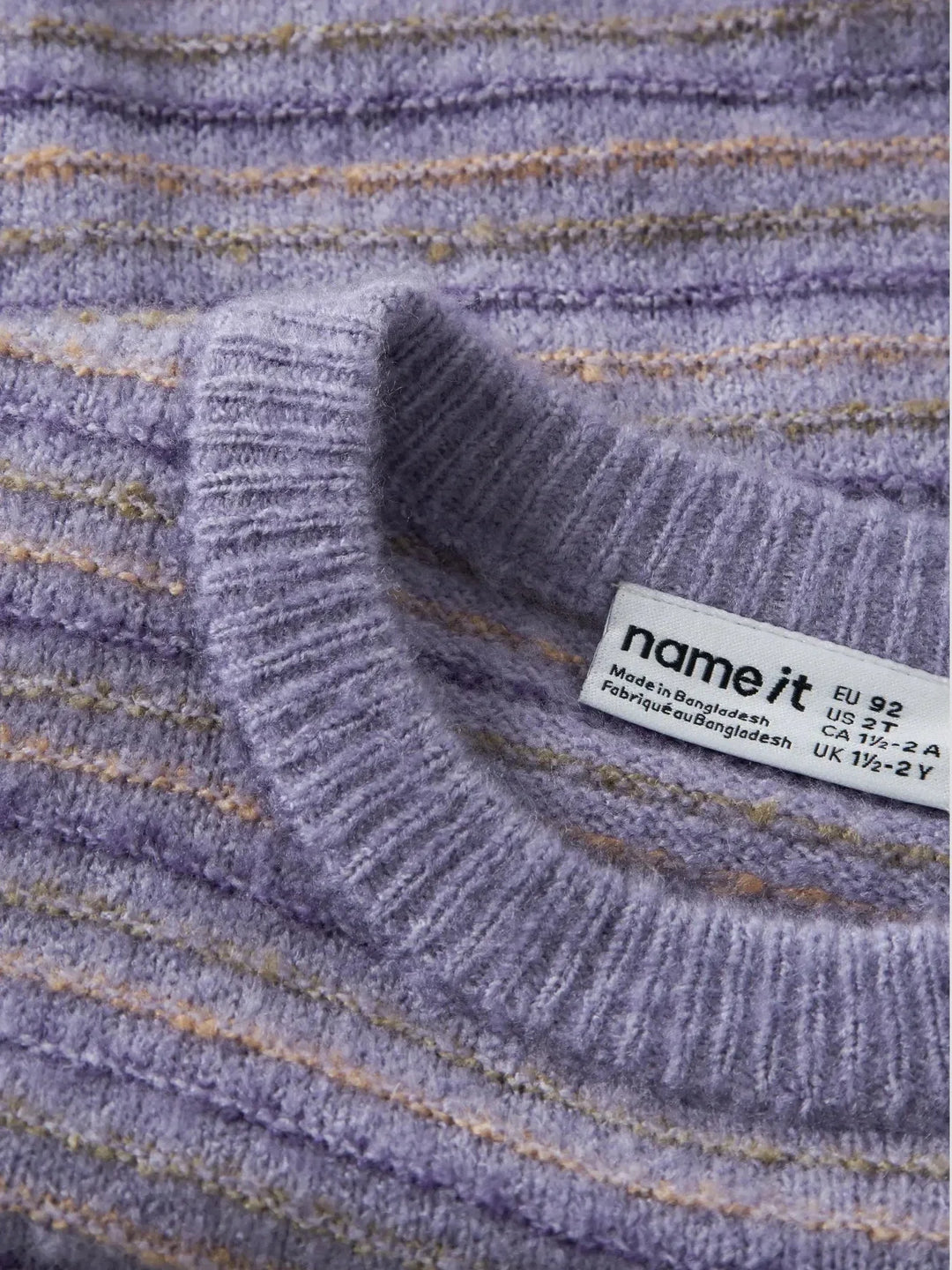Name It - Nmfnoelle Ls Knit - 5075351 Heirloom Lilac Strikbluser 