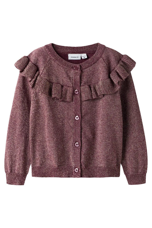 Name It - Nmfrefraja Ls Knit Card Box - 4874766 Burgundy Cardigans 