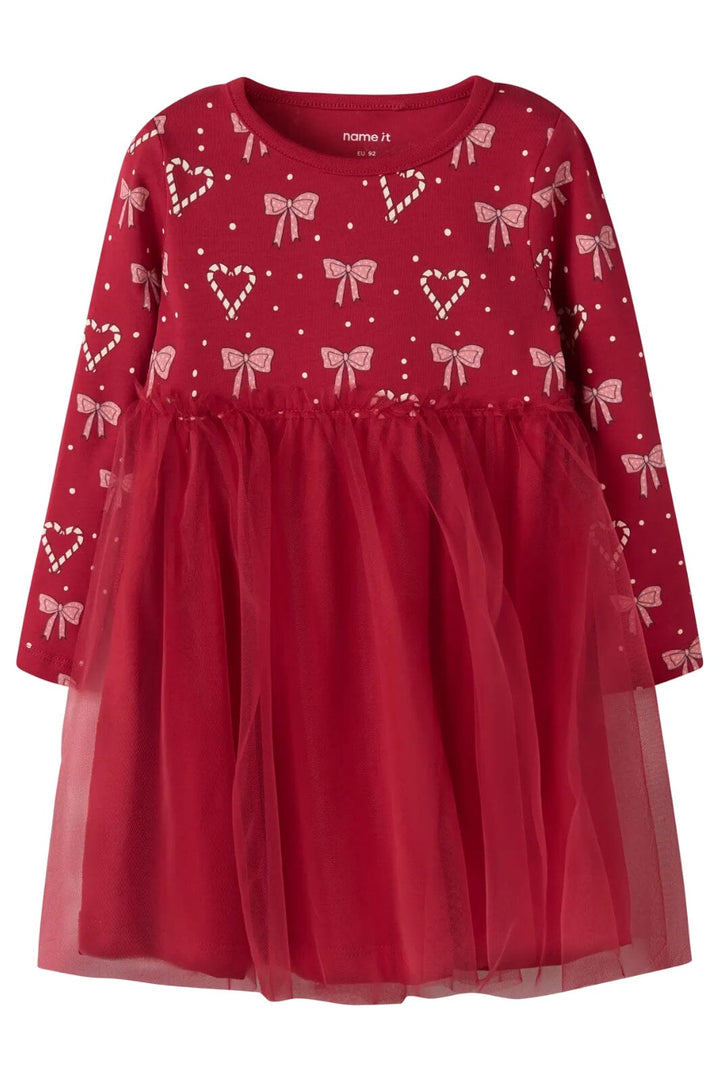 Name It - Nmfri Ls Dress - 4912293 Jester Red Kjoler 