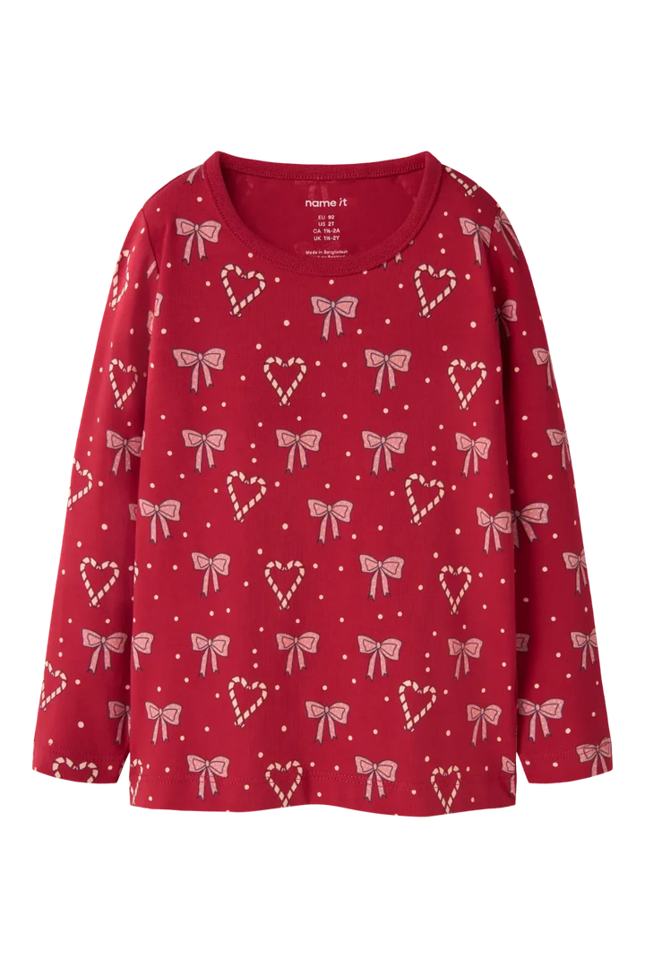 Name It - Nmfri Ls Top - 4912331 Jester Red Bluser 