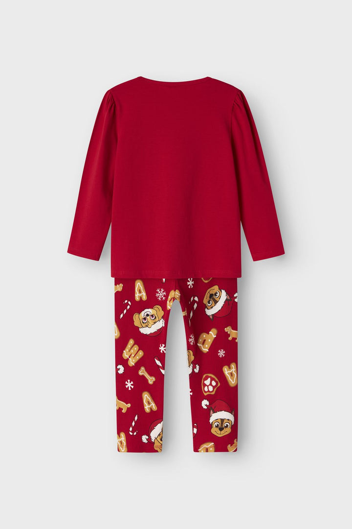 Name It - Nmfsarba Paw Ls Nightset - 4842022 Barbados Cherry