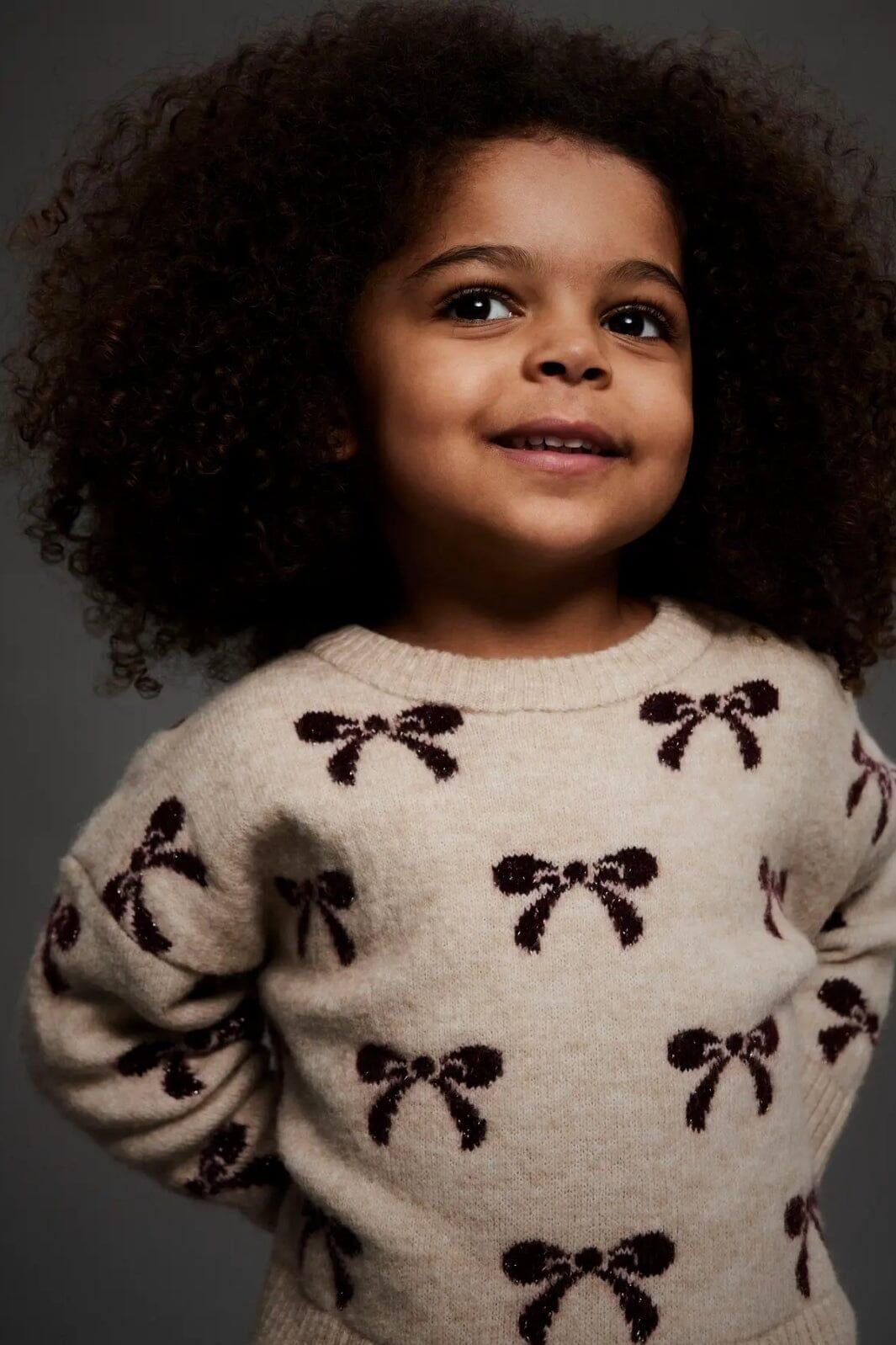 Name It - Nmfsenya Ls Knit - 4889692 Cement Strikbluser 