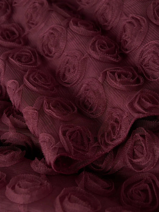 Name It - Nmfsykia Tulle Ls Dress - 4888968 Burgundy Kjoler 