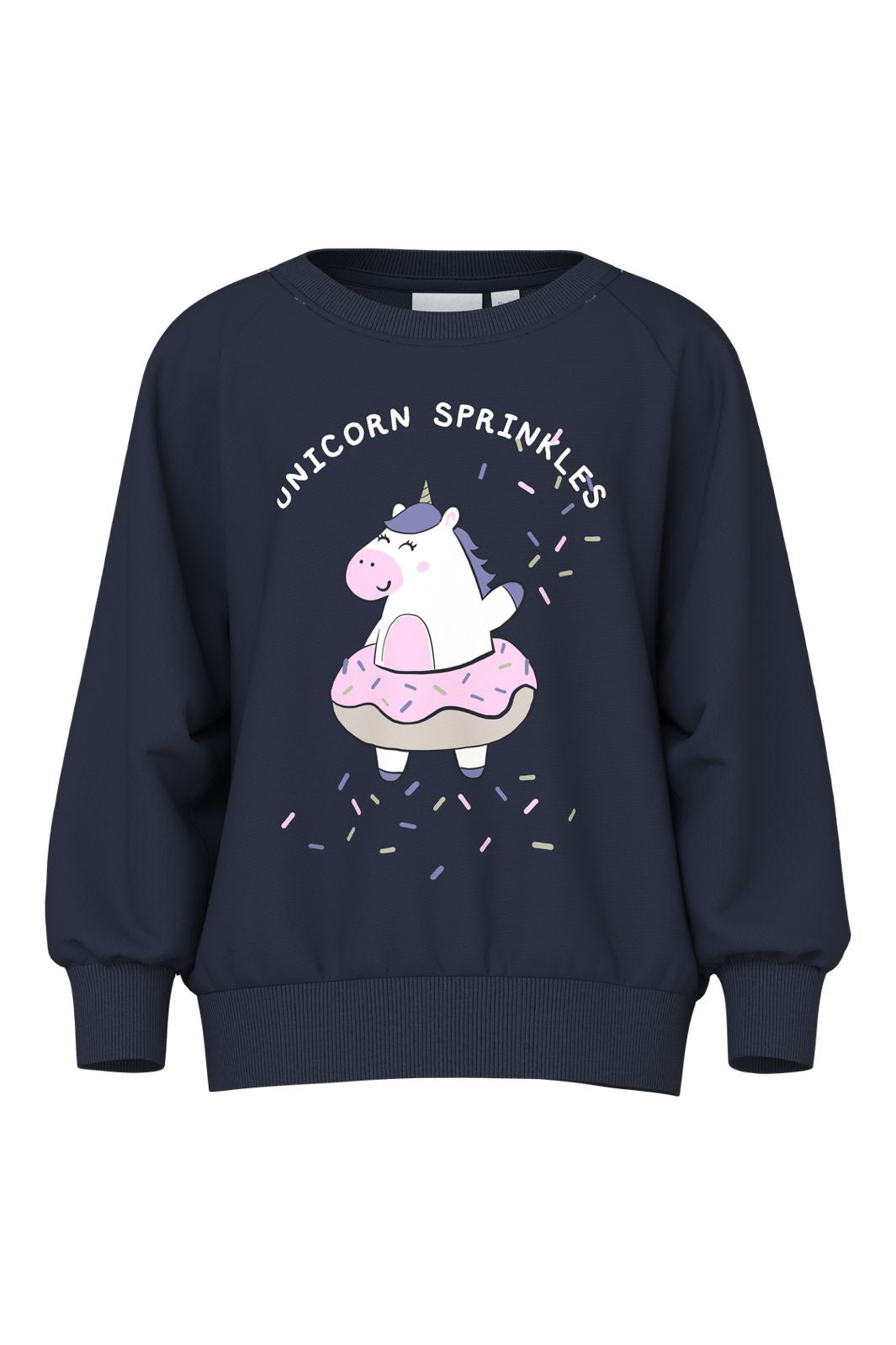 Name It - Nmfvenus Ls Nreg Sweat - 4971009 Navy Blazer Unicorn Sprinkles