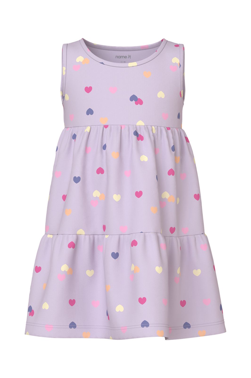 Name It - Nmfvigga Spencer Dress - 5058203 Lavender Fog Colorful Hearts