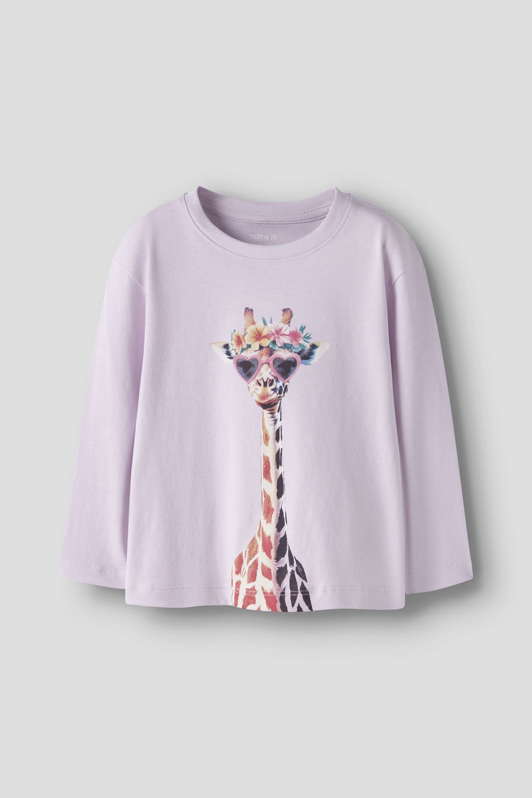 Name It - Nmfvotea Ls Nreg Top - 5003666 Lavender Fog Giraffe Sunglasses