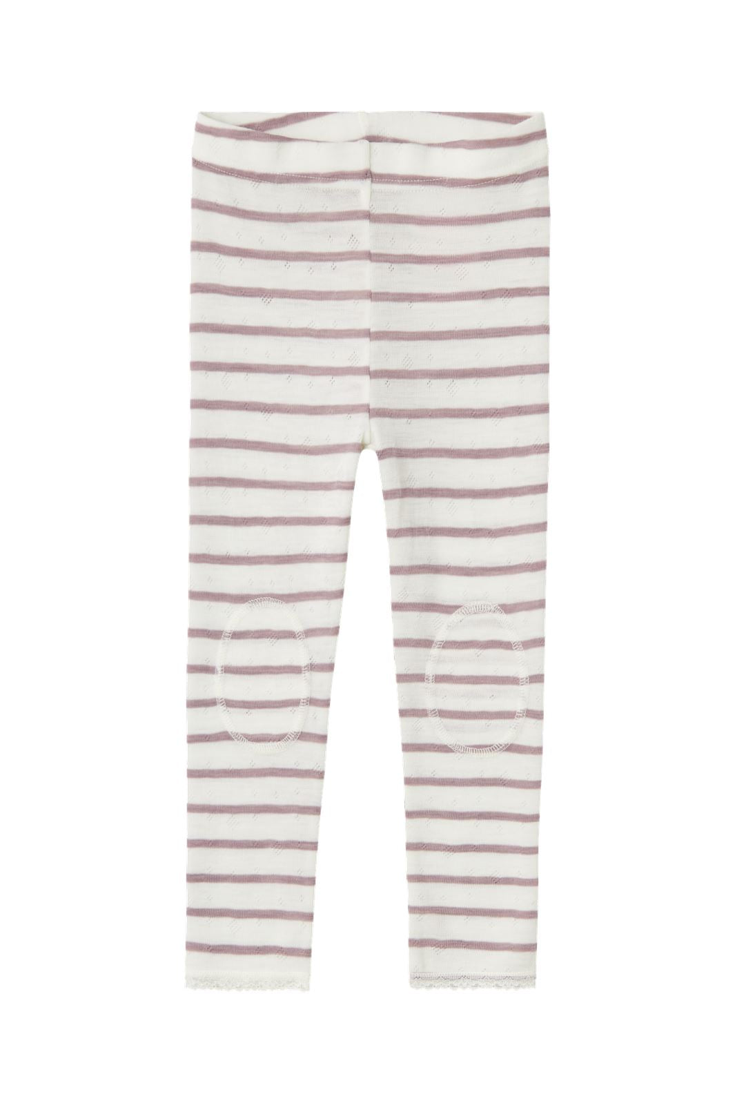 Name It - Nmfwang Wool Needle Legging - 4475080 Snow White Purple Dove