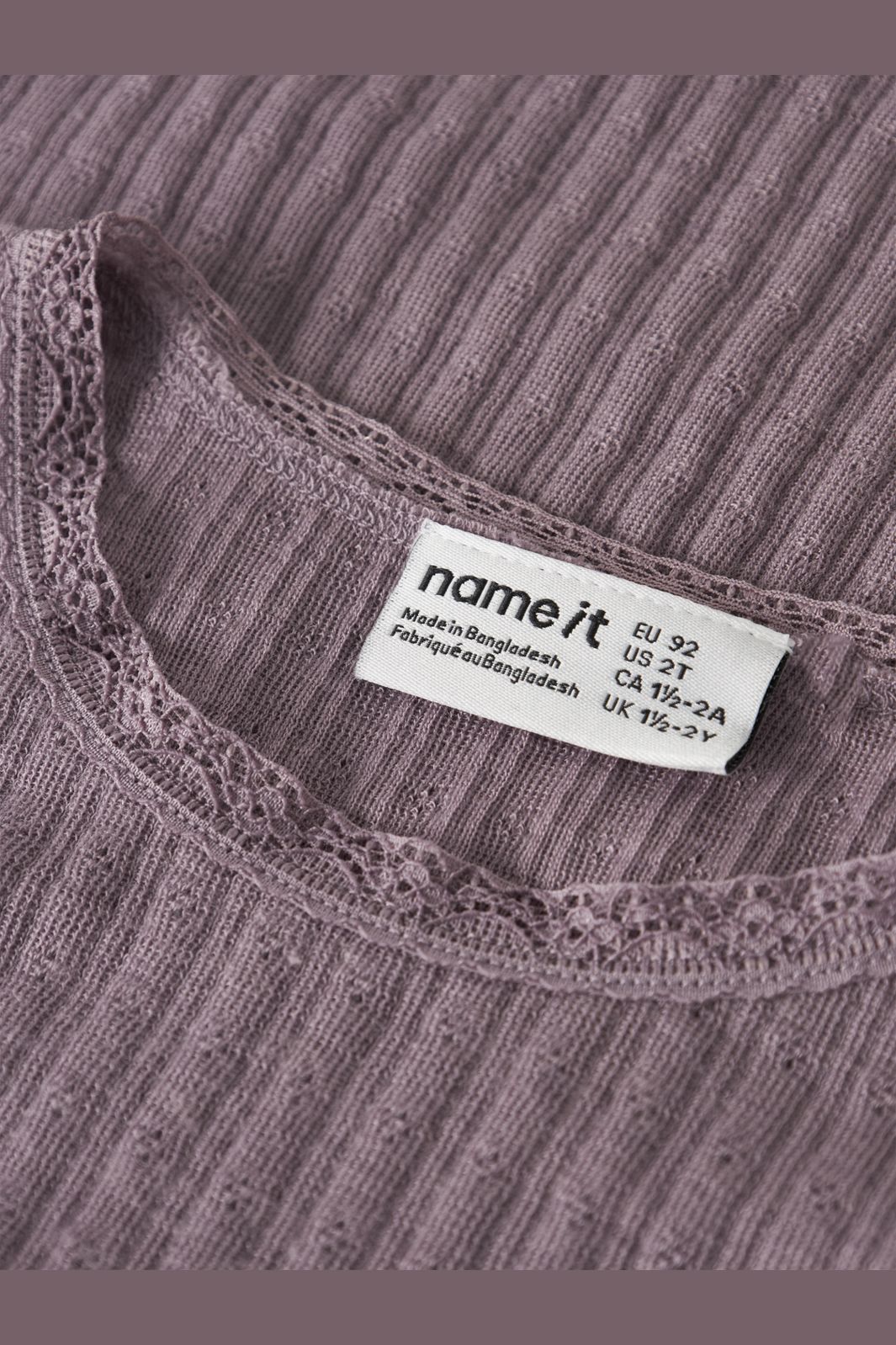 Name It - Nmfwossa Wo/Si Rib Ls Top - 4969337 Toadstool