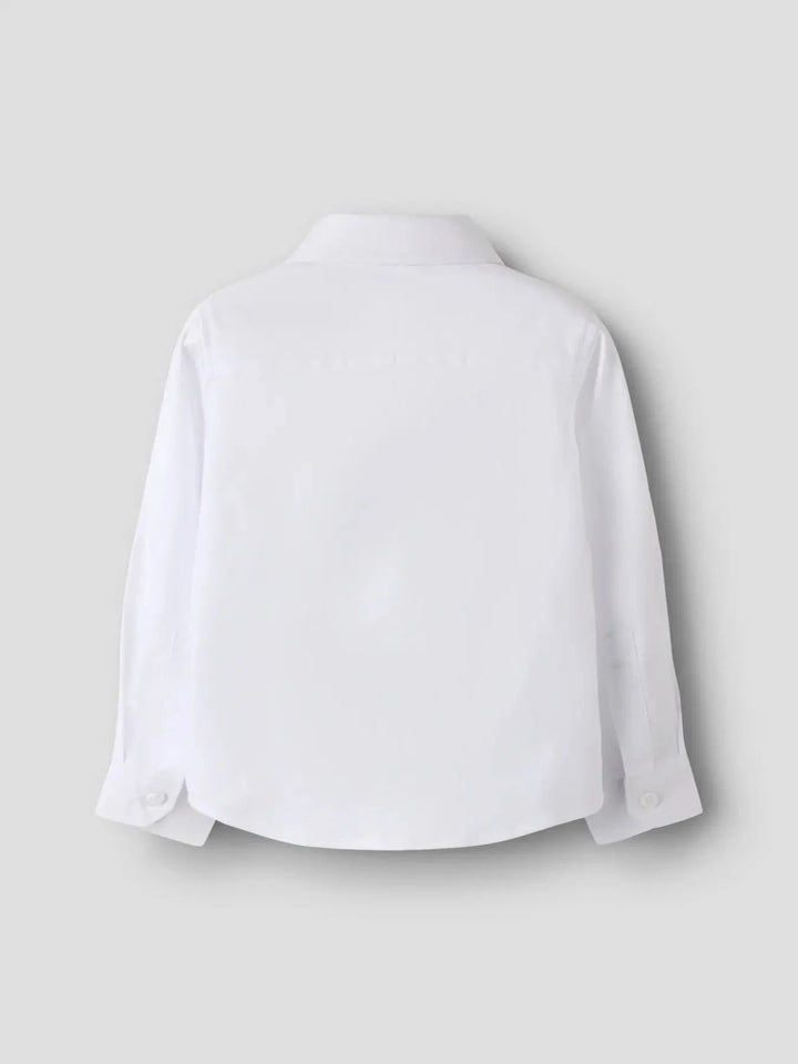 Name It - Nmmfeshirt Ls Shirt - 4145736 Bright White Skjorter 