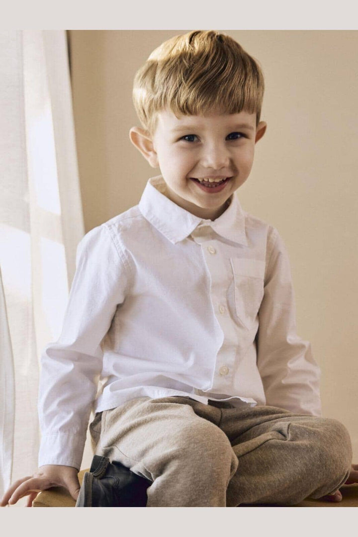 Name It - Nmmfeshirt Ls Shirt - 4145736 Bright White