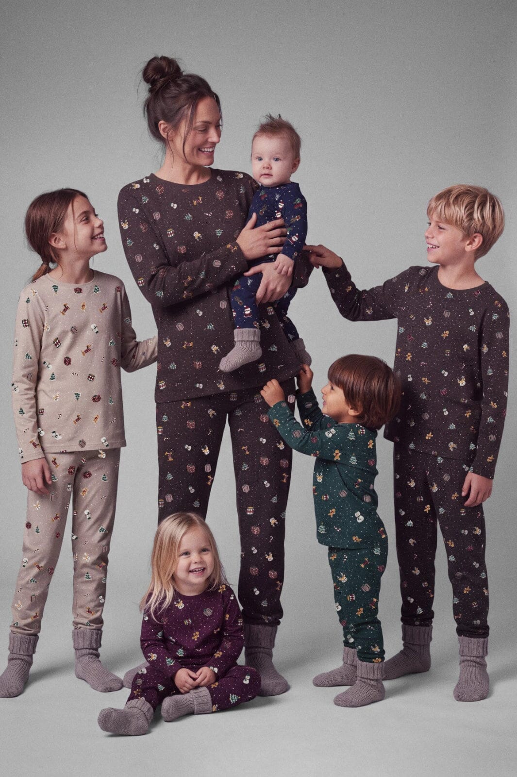 Name It - Nmnvismas Ls Nightset - 5129023 Botanical Garden Christmas Nattøj 