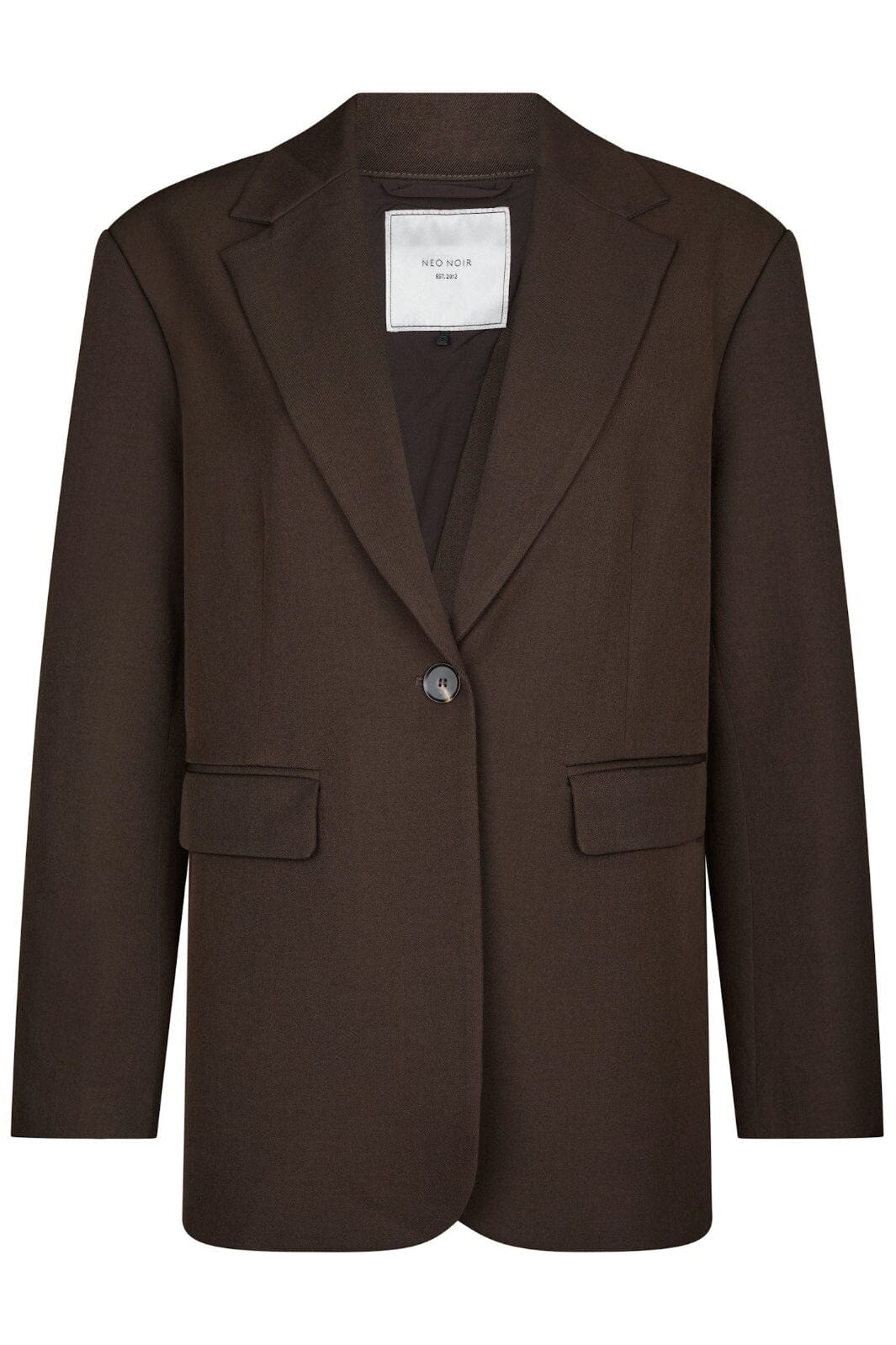 Neo Noir - Aarielle Structure Blazer 168202 - 676 - Dark Brown Blazere 