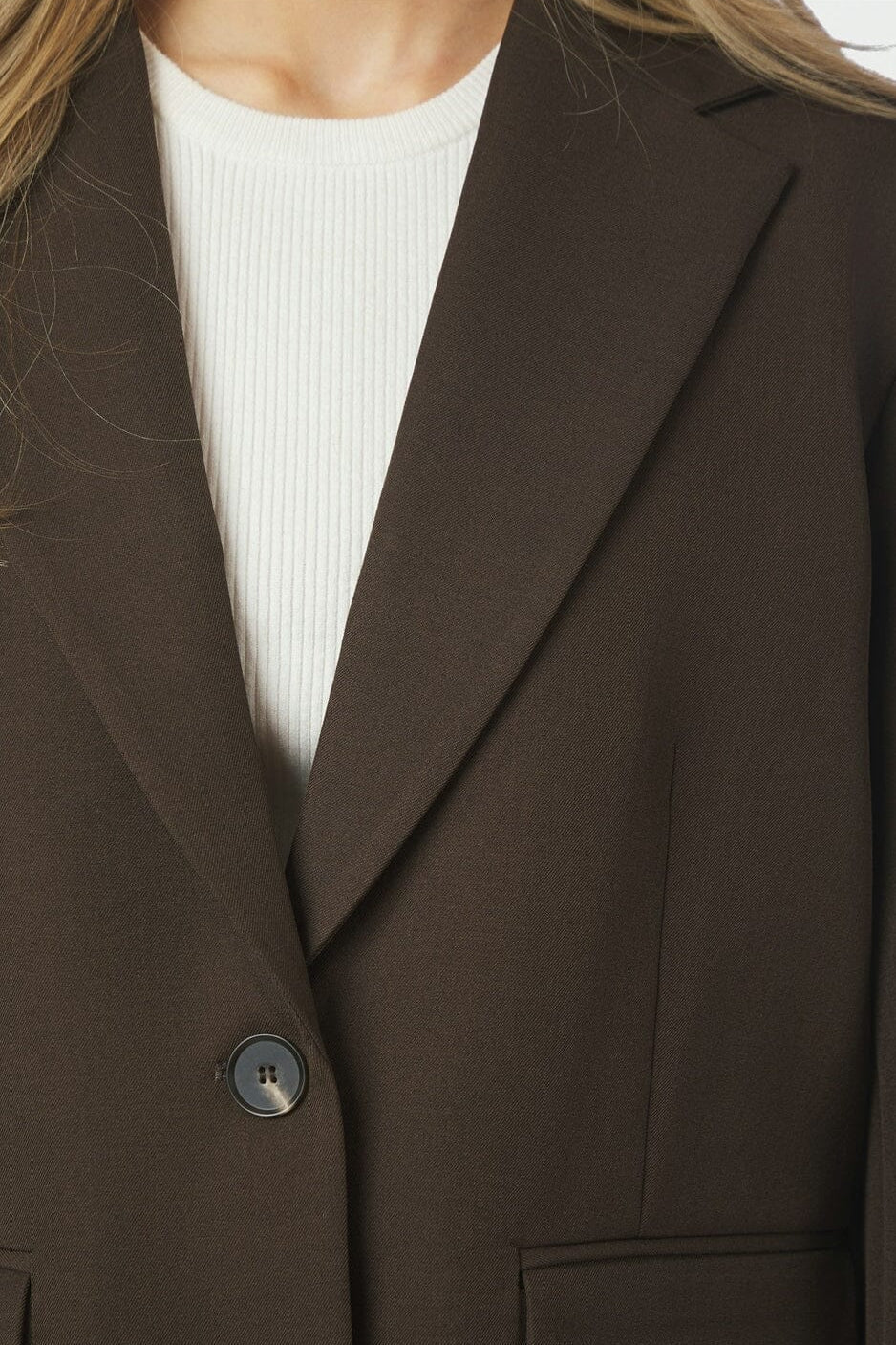 Neo Noir - Aarielle Structure Blazer 168202 - 676 - Dark Brown