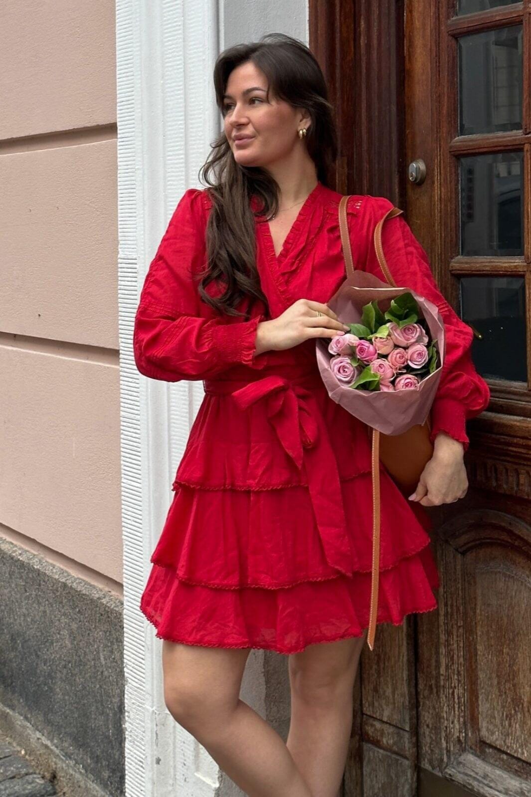 Neo Noir - Ada S Voile Dress - Red Kjoler 