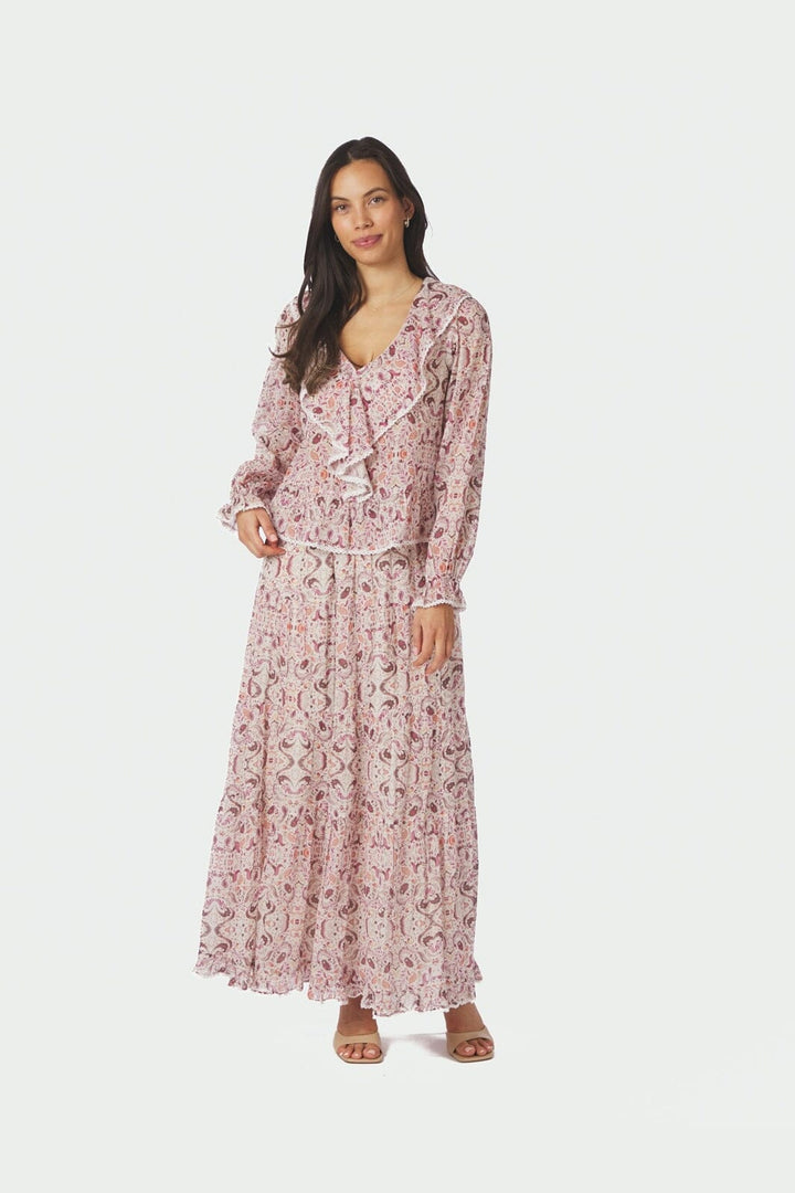 Neo Noir - Ajda Paisley Dance Blouse 167762 - 165 - Rose