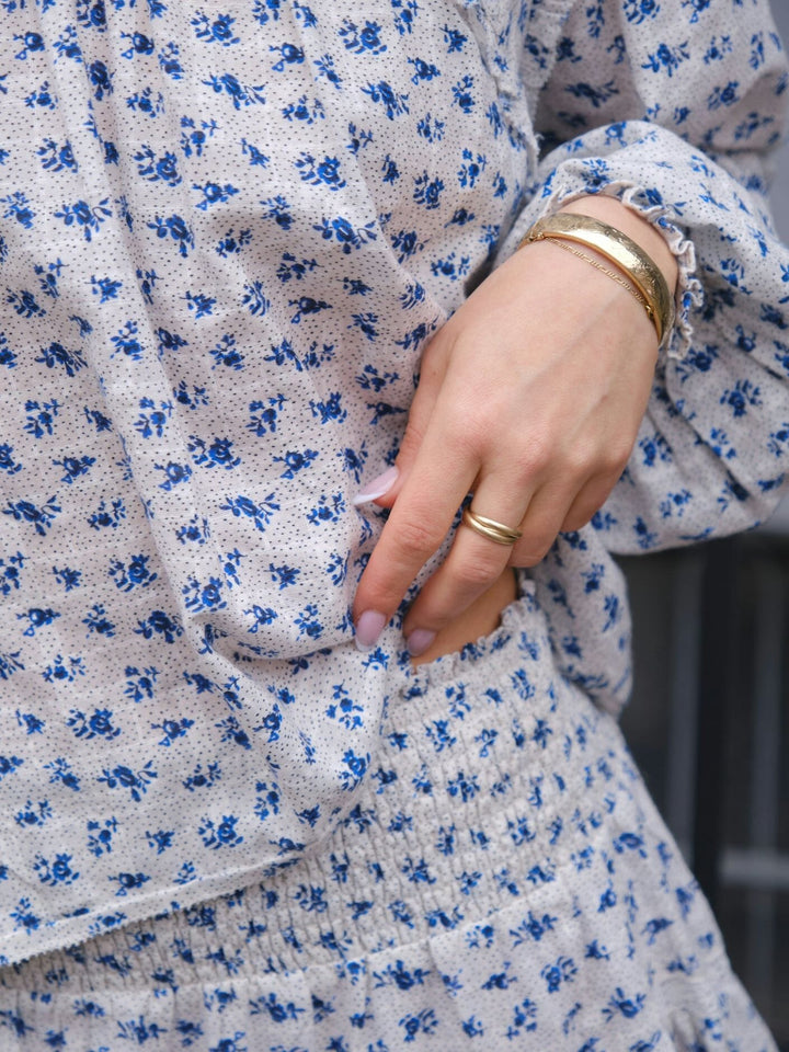 Neo Noir - Alett Dot Flower Skirt 165350 - 140 - Blue Nederdele 