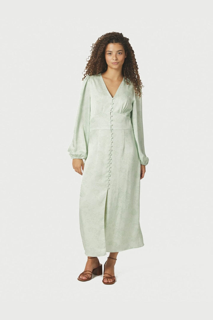 Neo Noir - Alto Pattern Sateen Dress 166828 - 154 - Light Green