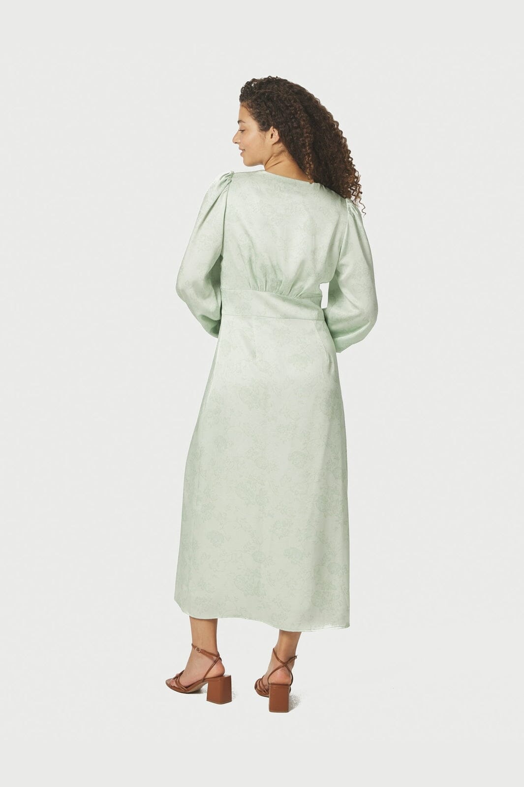 Neo Noir - Alto Pattern Sateen Dress 166828 - 154 - Light Green
