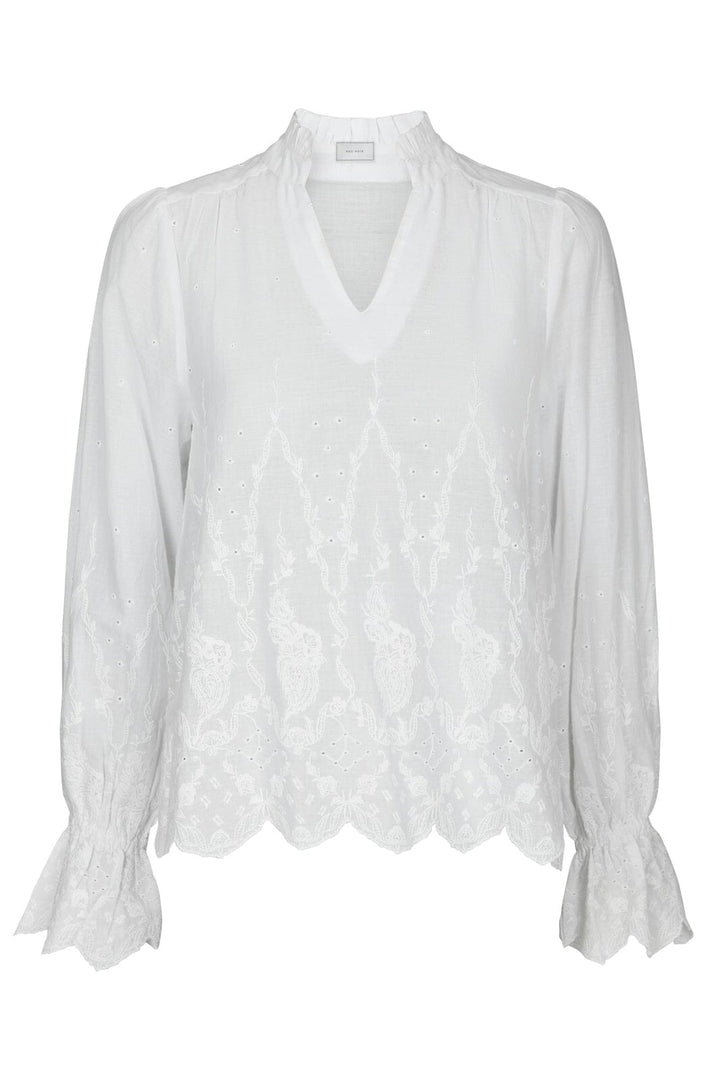 Neo Noir - Amara Delicate Emb Blouse 166708 - 120 - White