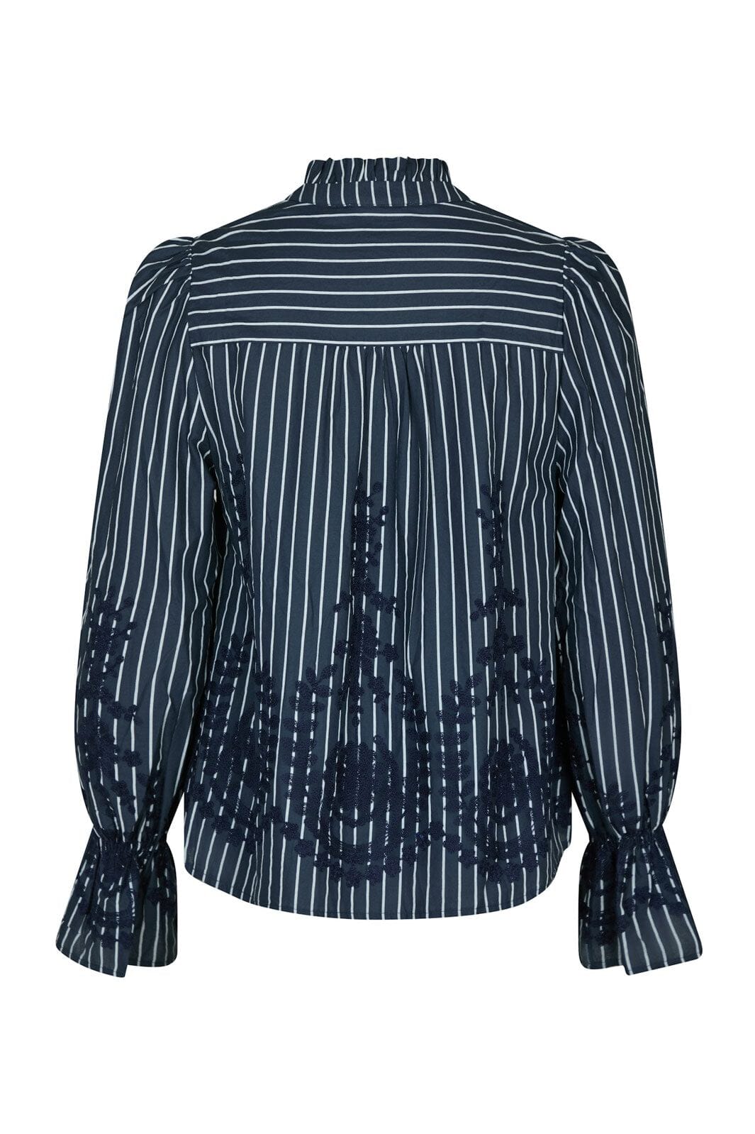 Neo Noir - Amara Stripe Emb Blouse 163363 - 141 - Navy