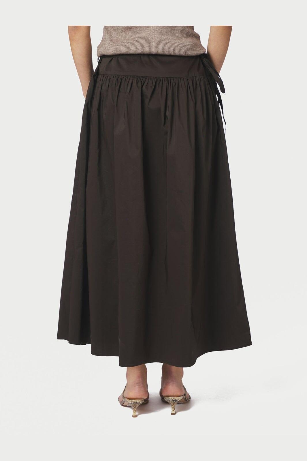 Neo Noir - Anais Poplin Skirt 168516 - 584 - Chocolate Brown