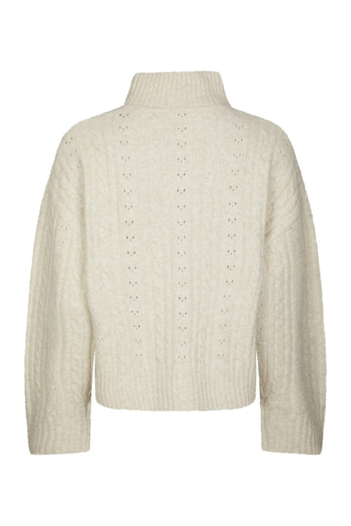 Neo Noir - Anda Cable Knit Blouse 168520 - 124 - Ivory