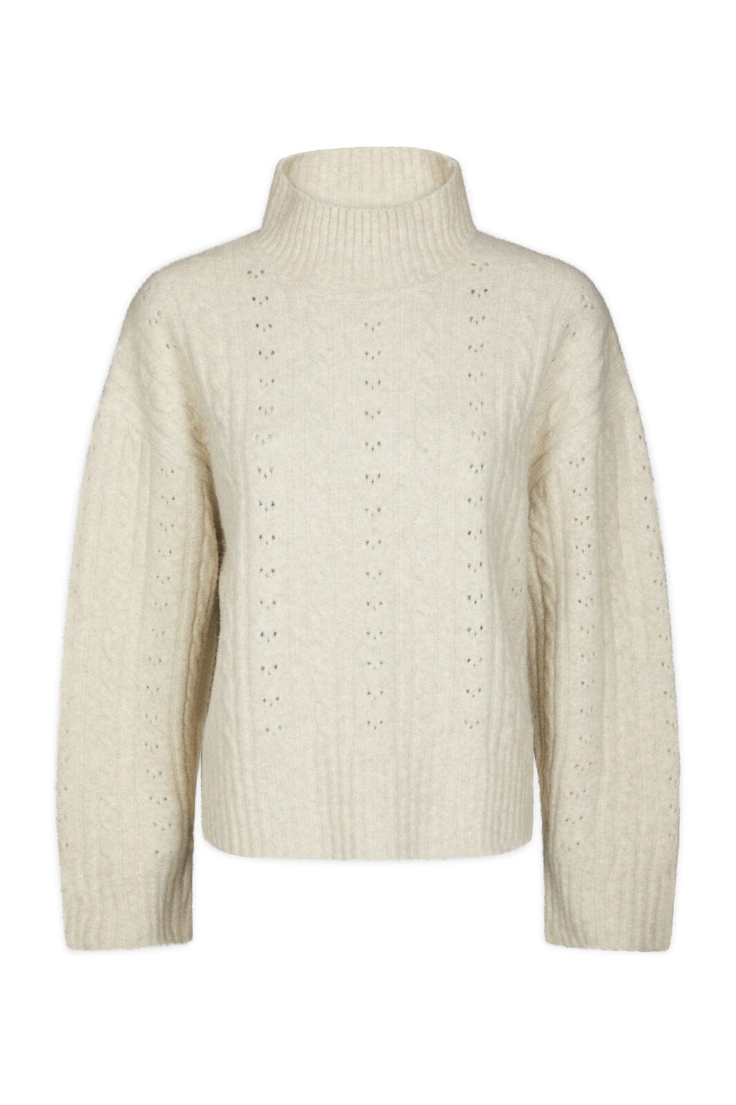 Neo Noir - Anda Cable Knit Blouse 168520 - 124 - Ivory