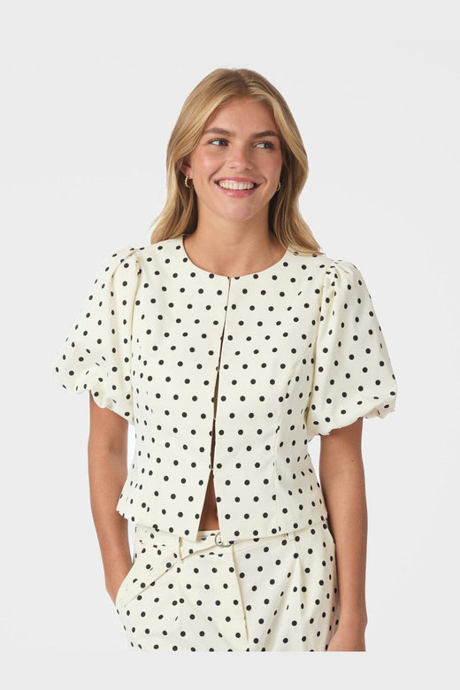 Neo Noir - Anela Dot Blouse 167821 - 120 - White