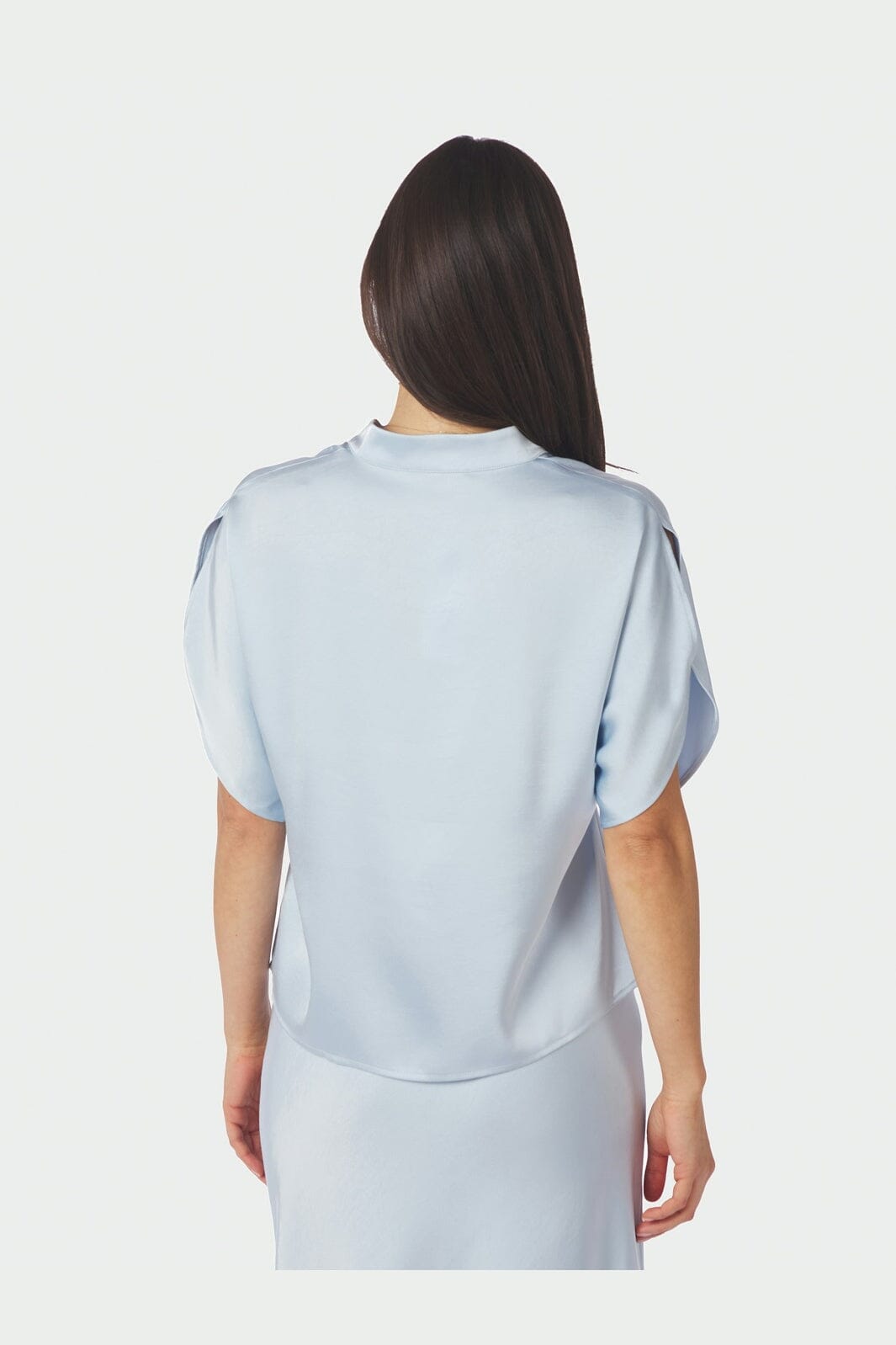 Neo Noir - Anelle Heavy Sateen Blouse 168286 - 145 - Light Blue